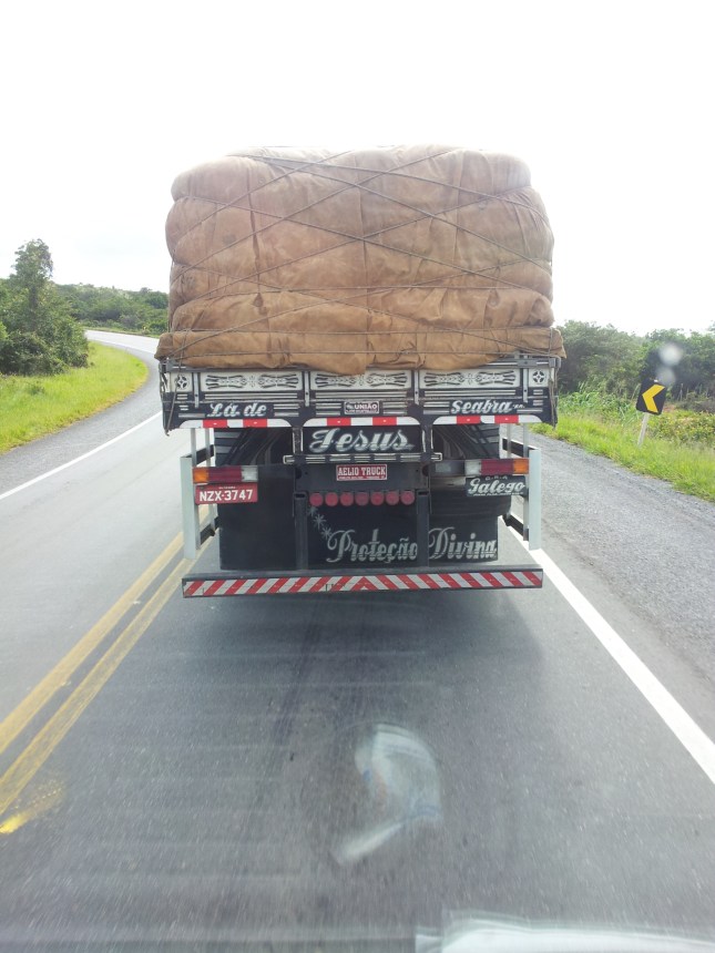 Truckin' for Jesus! - The charming view from our lift.